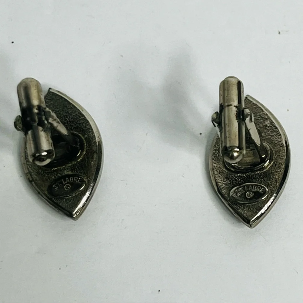 vintage st labre diamond shape‎ turquoise southwestern cufflinks costume